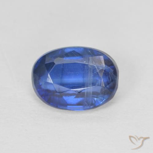 1.07ct Naturale Blu navy Cianite, Ovale, SI