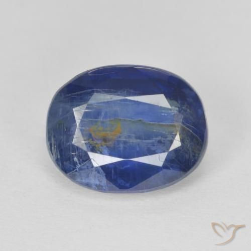 3.39ct Naturale Blu navy Cianite, Ovale, SI