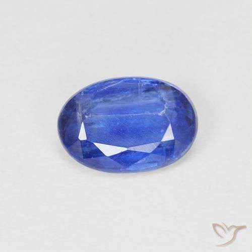 0.92ct Naturale Blu scuro Cianite, Ovale, SI