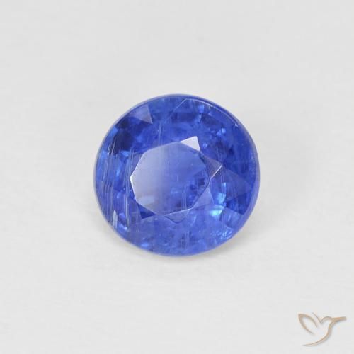 Cianite Blu scuro naturale da 1.00 ct, Rotondo, SI