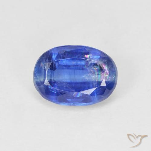 1.21ct Naturale Blu scuro Cianite, Ovale, SI