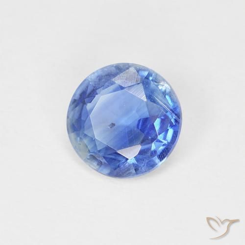 Cianite Blu scuro medio naturale da 0.85 ct, Rotondo, SI