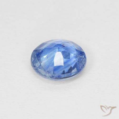 Cianite Blu scuro medio naturale da 0.85 ct, Rotondo, SI