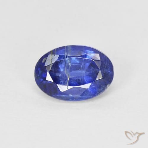 1.00ct Naturale Blu scuro Cianite, Ovale, SI