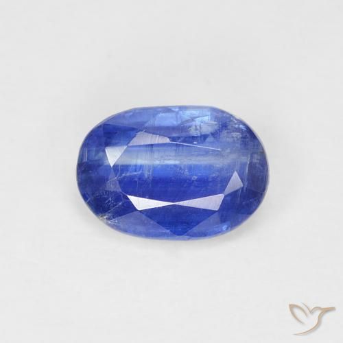 1.05ct Naturale Blu scuro Cianite, Ovale, SI