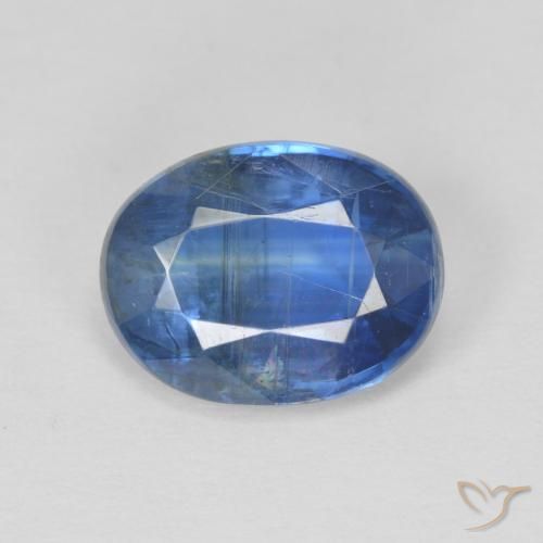 3.01ct Naturale Blu scuro Cianite, Ovale, SI