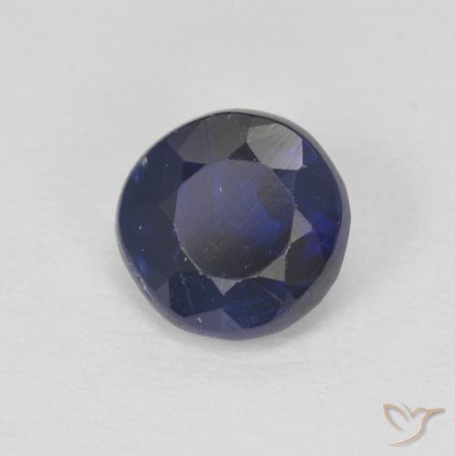 Cianite Blu scuro naturale da 1.03 ct, Rotondo, SI