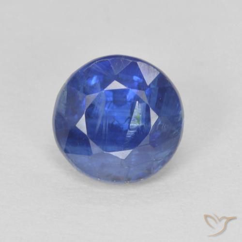 1.32ct Naturale Blu scuro Cianite, Rotondo, SI