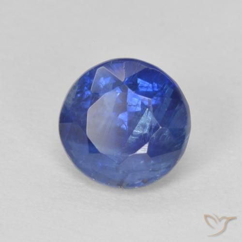 Cianite Blu scuro naturale da 1.32 ct, Rotondo, SI