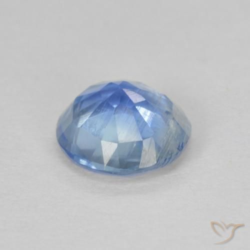 Cianite Blu navy chiaro naturale da 0.95 ct, Rotondo, SI