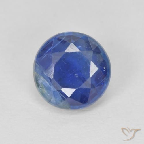 0.87ct Naturale Blu navy Cianite, Rotondo, SI