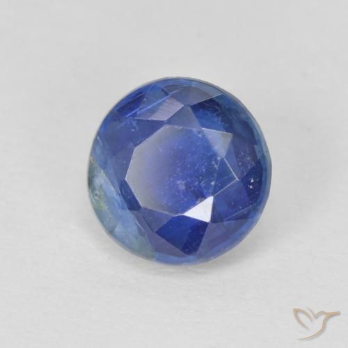 Cianite Blu navy naturale da 0.87 ct, Rotondo, SI