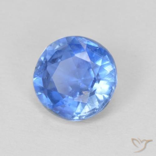 Cianite Blu Navy brillante naturale da 1.01 ct, Rotondo, SI