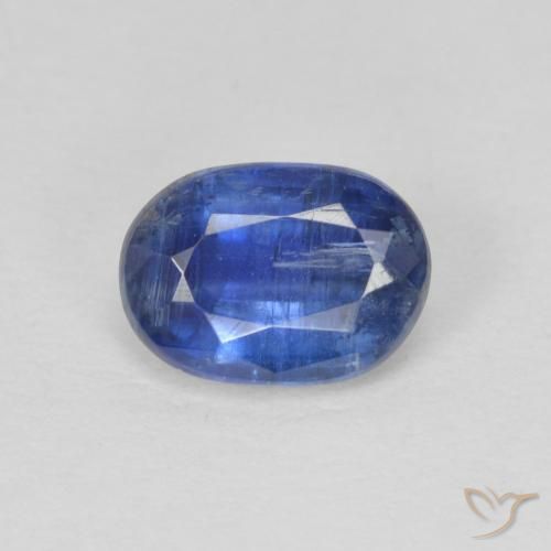 1.04ct Naturale Blu scuro Cianite, Ovale, SI