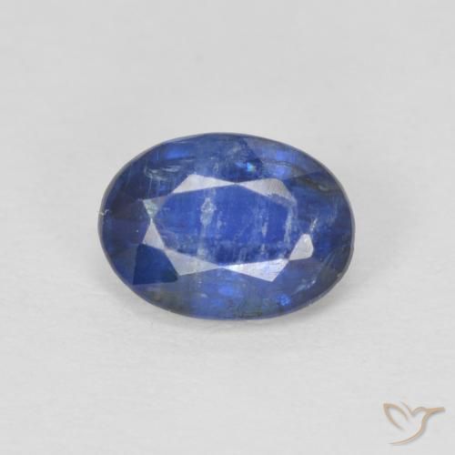 1.02ct Naturale Blu scuro Cianite, Ovale, SI