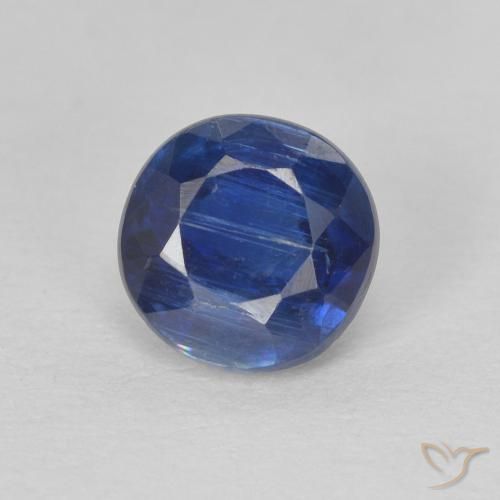 1.19ct Naturale Blu scuro Cianite, Rotondo, SI