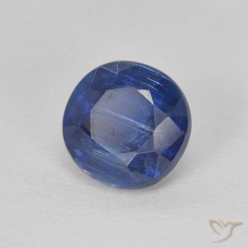 Cianite Blu scuro naturale da 1.19 ct, Rotondo, SI