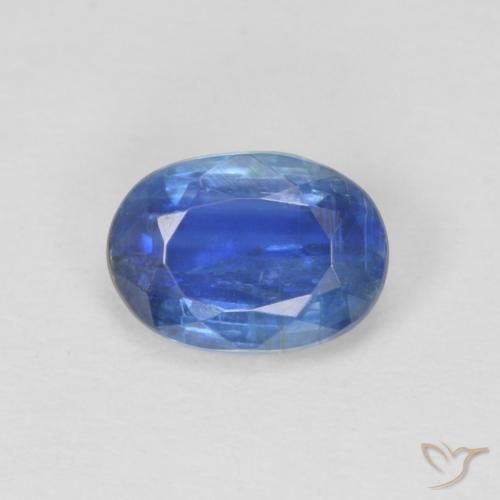 1.01ct Naturale Blu scuro Cianite, Ovale, SI