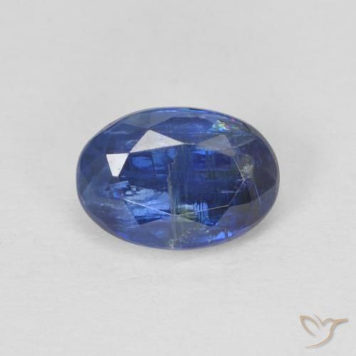 1.21ct Naturale Blu scuro Cianite, Ovale, SI