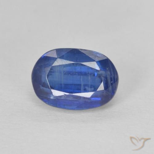 1.25ct Naturale Blu scuro Cianite, Ovale, SI