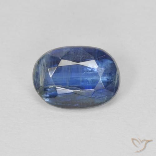 1.05ct Naturale Blu scuro Cianite, Ovale, SI