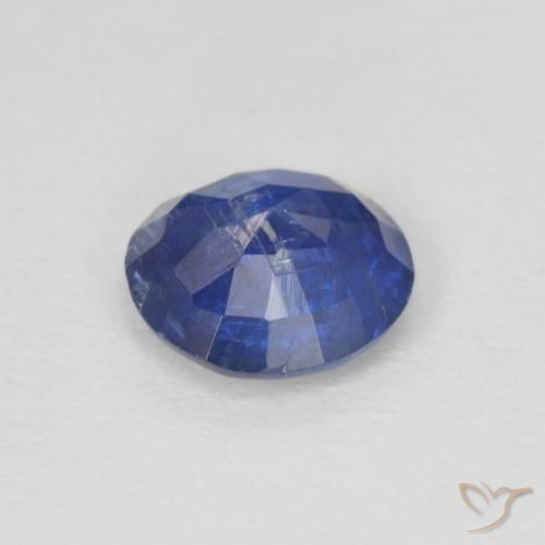 Cianite Blu scuro naturale da 0.88 ct, Rotondo, SI