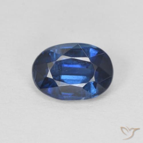 1.02ct Naturale Blu scuro Cianite, Ovale, SI