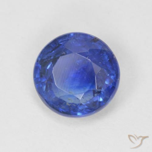 Cianite Blu scuro naturale da 0.99 ct, Rotondo, SI