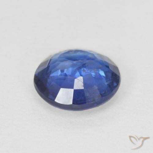 Cianite Blu scuro naturale da 0.99 ct, Rotondo, SI