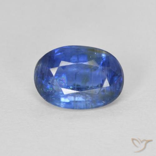 1.07ct Naturale Blu scuro Cianite, Ovale, SI