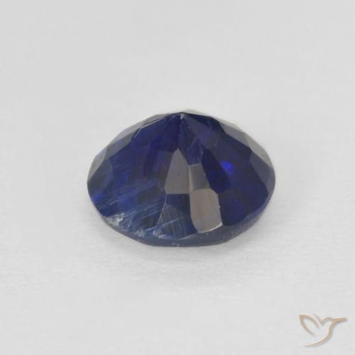 Cianite Blu scuro naturale da 0.97 ct, Rotondo, SI