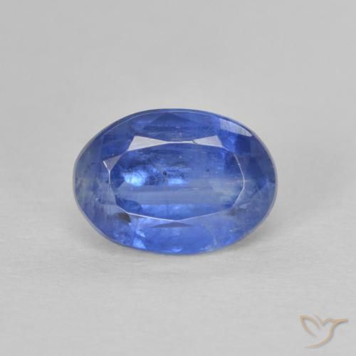1.17ct Naturale Blu scuro Cianite, Ovale, SI