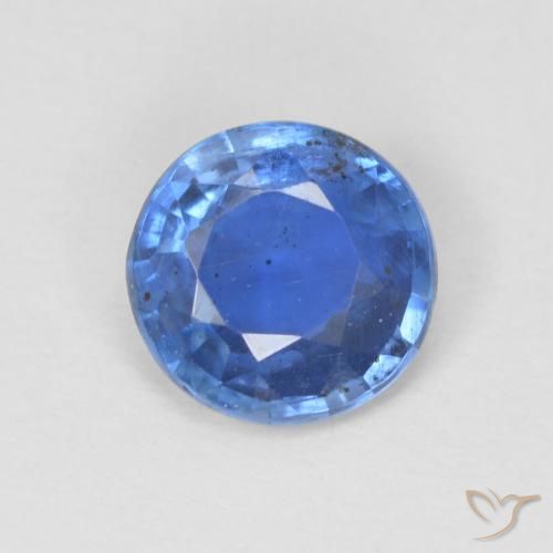 0.80ct Naturale Blu navy chiaro Cianite, Rotondo, SI