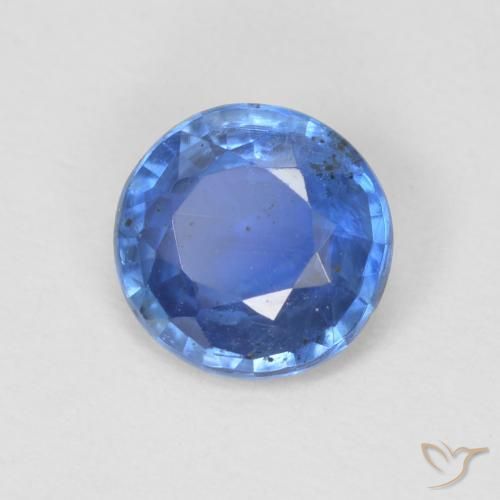 Cianite Blu navy chiaro naturale da 0.80 ct, Rotondo, SI