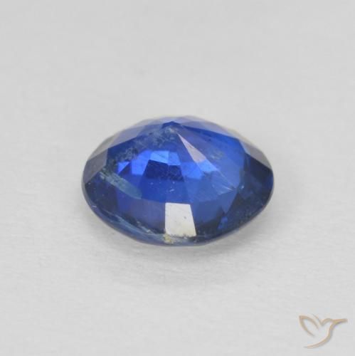 Cianite Blu navy chiaro naturale da 0.80 ct, Rotondo, SI