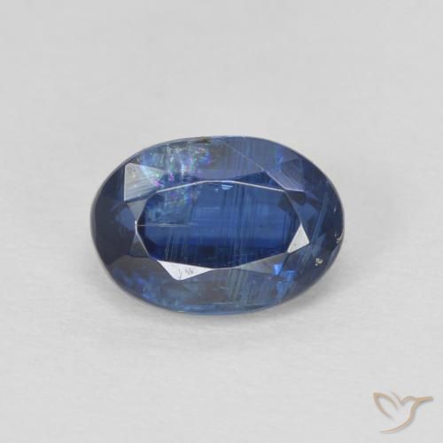 Cianite Blu scuro naturale da 1.32 ct, Ovale, SI