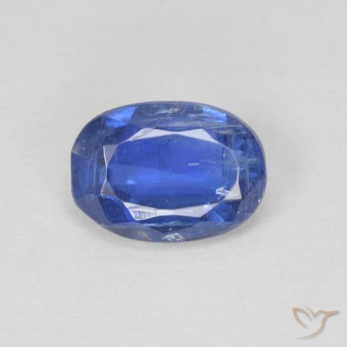 0.91ct Naturale Blu scuro Cianite, Ovale, SI