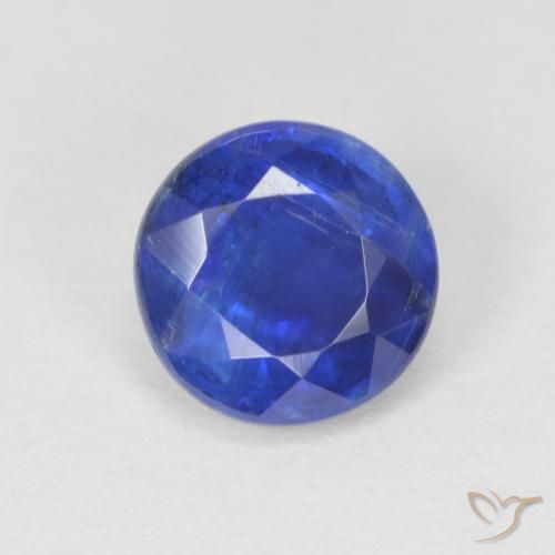1.12ct Naturale Blu navy Cianite, Rotondo, SI