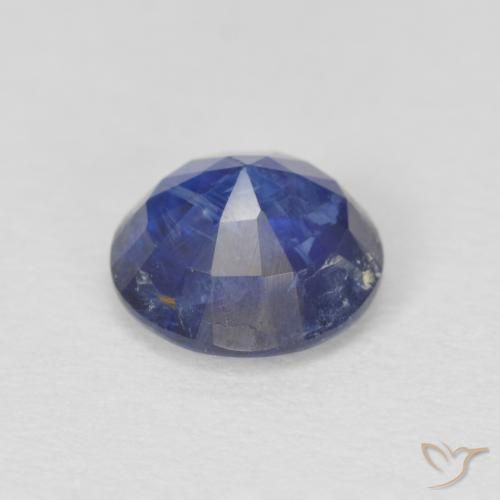 Cianite Blu navy naturale da 1.12 ct, Rotondo, SI