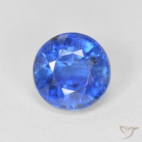 1.27ct Naturale Blu navy Cianite, Rotondo, SI