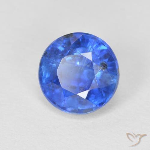 Cianite Blu navy naturale da 1.27 ct, Rotondo, SI
