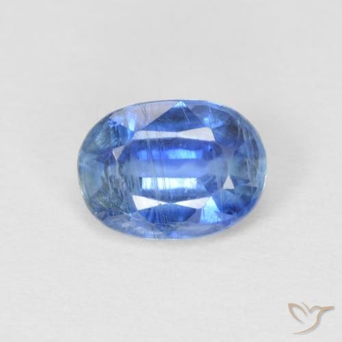 0.99ct Naturale Blu navy Cianite, Ovale, SI