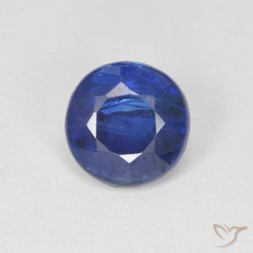 1.09ct Naturale Blu scuro Cianite, Rotondo, SI, Photo A