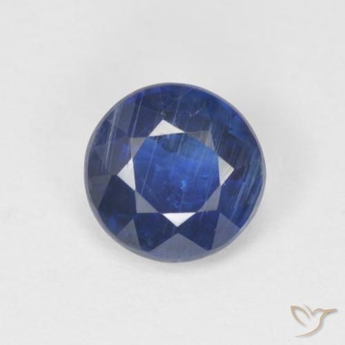 1.09ct Naturale Blu scuro Cianite, Rotondo, SI