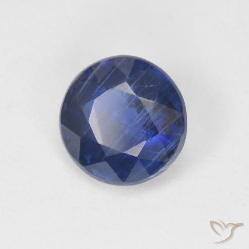 Cianite Blu scuro naturale da 1.09 ct, Rotondo, SI