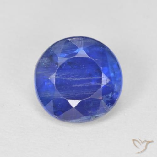 1.32ct Naturale Blu intenso Cianite, Rotondo, SI