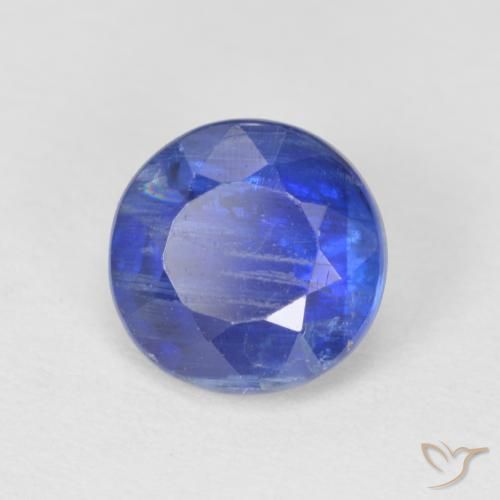 Cianite Blu intenso naturale da 1.32 ct, Rotondo, SI