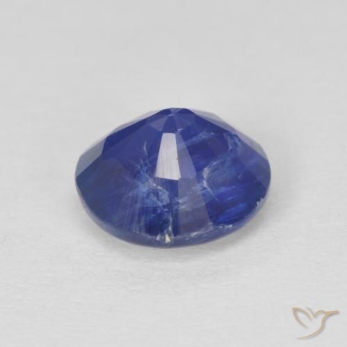 Cianite Blu intenso naturale da 1.32 ct, Rotondo, SI