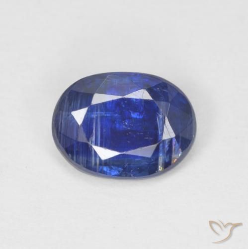 0.88ct Naturale Blu navy Cianite, Ovale, SI