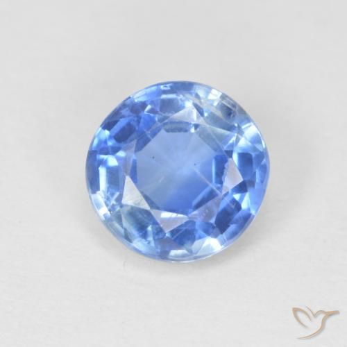 0.97ct Naturale Blu navy chiaro Cianite, Rotondo, SI, Photo A